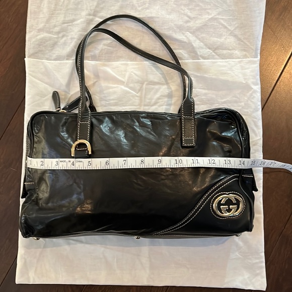 Gucci shoulder bag black leather - Picture 10 of 16